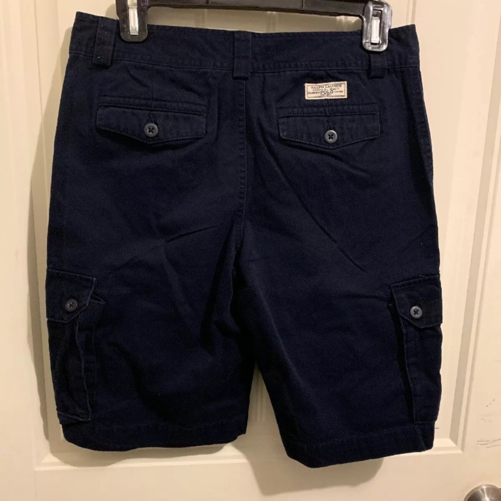 Ralph Lauren Polo Khaki Cargo Shorts NAVY Boys 16